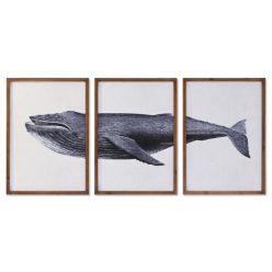 Kép szett bálna 50x2x70 cm S/3