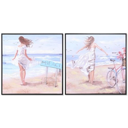 Kép lány a strandon 83x3,5x83 cm 2 féle