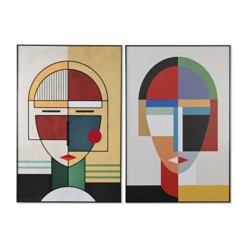 Kép keretes, absztrakt arcos 80x3,5x120 cm 2 féle