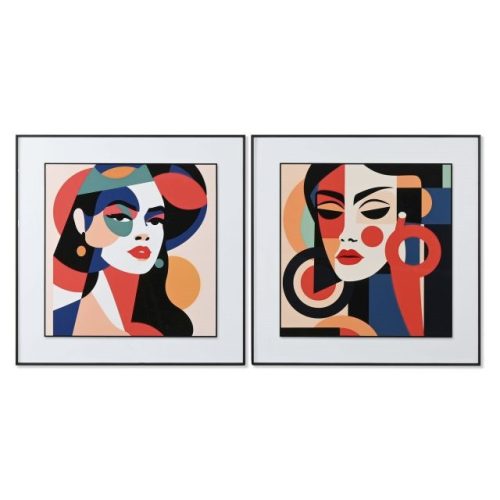 Kép keretes, absztrakt nõ 80x3,5x80 cm 2 féle