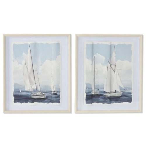 Kép keretes, vitorlás 52,5x4x62,5 cm 2féle