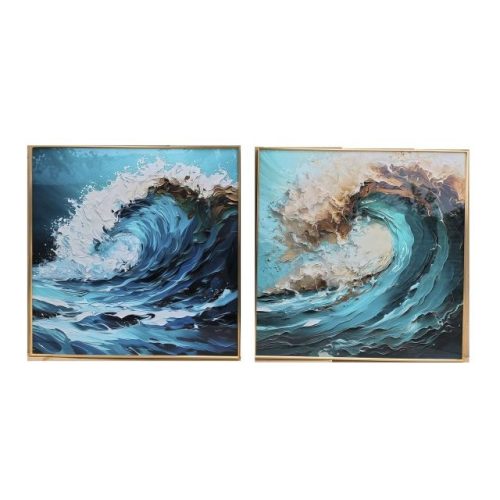 Kép keretes, hullám 80x3,5x80 cm 2féle