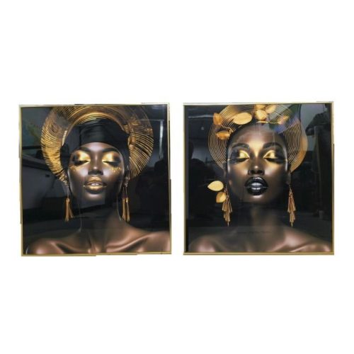 Kép keretes, afrikai nõ 80x3,5x80 cm 2féle