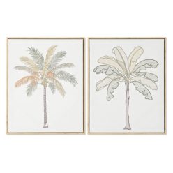 Kép keretes, pálmafa 3D-s 40x3,2x50 cm 2féle