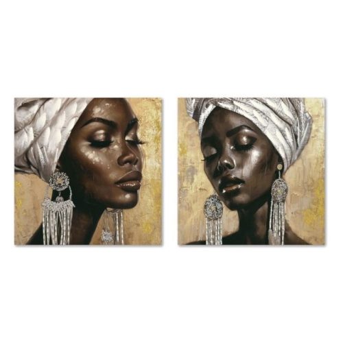 Kép afrikai nõ 60x2x60 cm 2féle