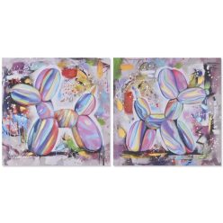 Kép lufikutya, kézzel festett 80x3x80 cm 2féle