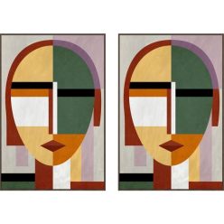 Kép keretes, absztrakt arc 83x4x123 cm 2féle
