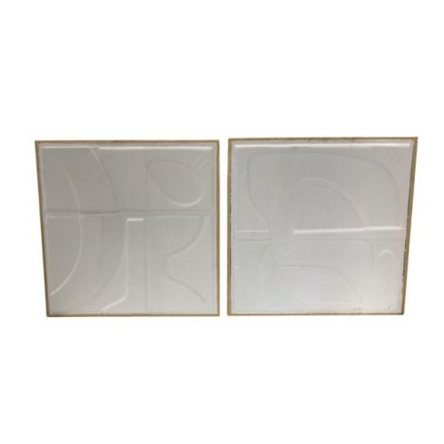 Fali dekoráció absztrakt 3D-s 61x3x61 cm 2féle