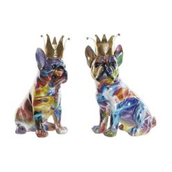 Figura kutya koronával 18,5x11,5x23,5 cm 2 féle