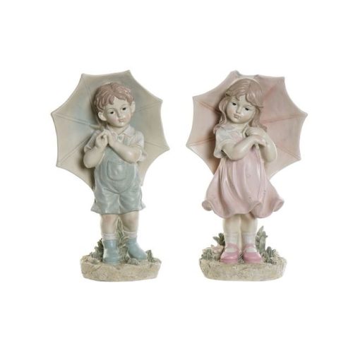 Figura kisfiú, kislány esernyõvel 28x20x48,5 cm 2 féle