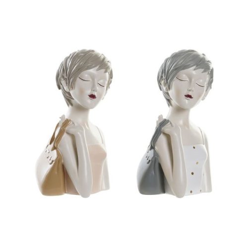 Figura lány táskával 15x15x27,5 cm 2 féle
