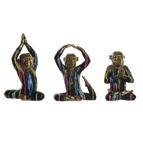 Figura majom jóga 19x12x24,5 cm 3 féle
