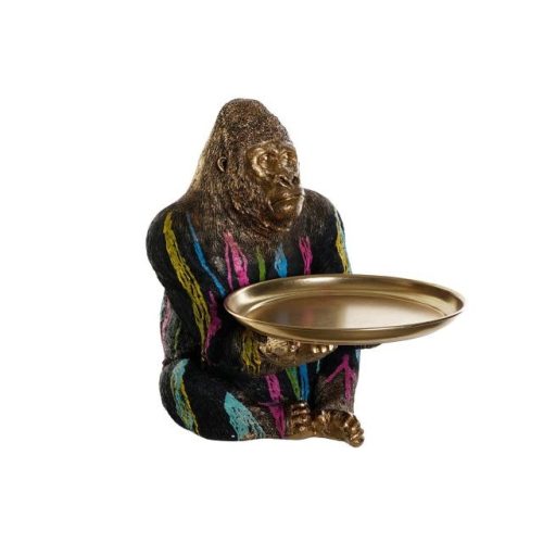 Figura gorilla tálcával 38x46x50,5 cm