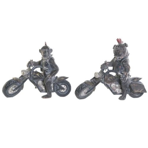 Figura motoros majom, kutya 24x15x29 cm 2 féle