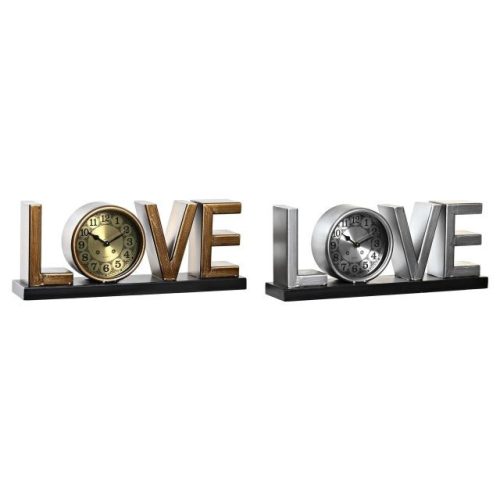 Óra asztali "Love" felirat 39x8x15 cm 2 féle